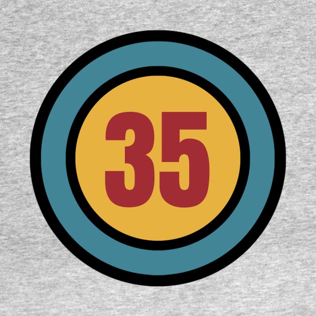 The Number 35 - thirty five - thirty fifth - 35th by Siren Seventy One